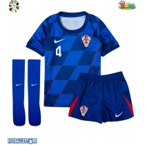 Kroatia Josko Gvardiol #4 Bortedraktsett Barn EM 2024 Kortermet (+ Korte bukser)